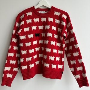 Rowing Blazers “Diana Edition” Sheep Sweater in Red Wool Size S